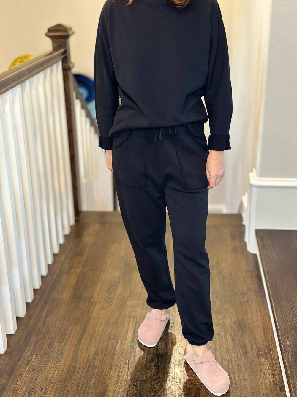 NEW HELLO NITE elsa pull-on jogger pants in jet black